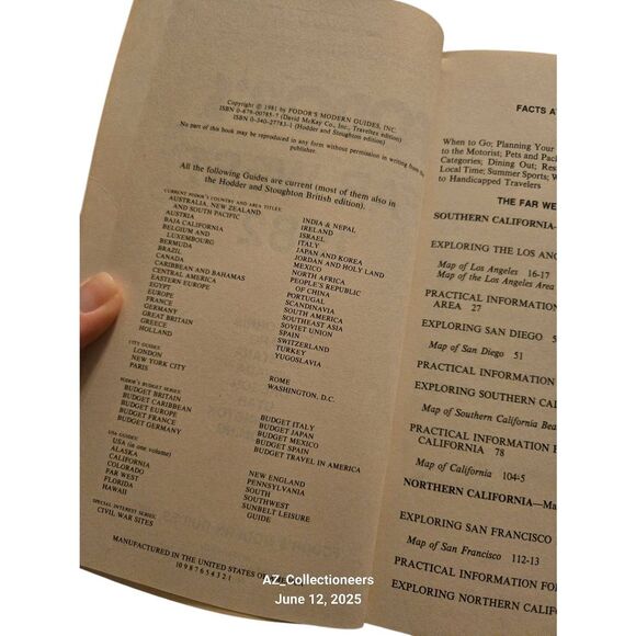 Fodor's far west 1982 - isbn 0679007857 - Picture 2 of 8